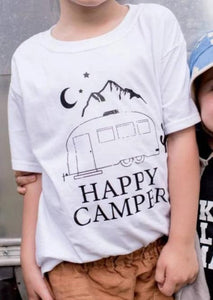 HAPPY CAMPER Kids Tee, Happy Camper Tshirts, Happy Camper Tees, Happy Camper Shirts
