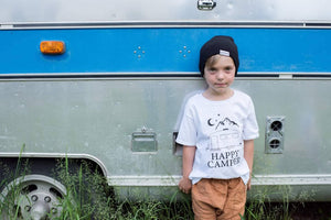 HAPPY CAMPER Kids Tee, Happy Camper Tshirts, Happy Camper Tees, Happy Camper Shirts