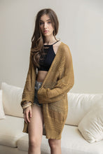 Load image into Gallery viewer, Knit Netted Cardigan Ponchos Bronze
