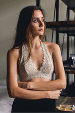 Load image into Gallery viewer, Lace Halter Bralette Small / Nude

