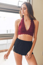 Load image into Gallery viewer, Lace Halter Bralette Small / Red
