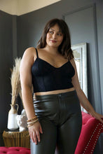 Load image into Gallery viewer, Lace Longline Corset Bralette Plus XL / Black
