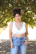 Load image into Gallery viewer, Lace Trim Padded Bralette XL / White

