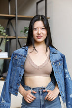 Load image into Gallery viewer, Lace Trim Padded Bralette XS/S / Mocha

