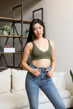 Load image into Gallery viewer, Lace Trim Padded Bralette XS/S / Olive
