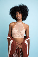 Load image into Gallery viewer, Lattice Choker Bralette Small / Nude
