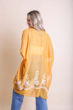 Load image into Gallery viewer, Chic Embroidered Kimono – Sophisticated Floral Design
