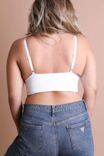 Load image into Gallery viewer, Lightweight plus size waistband loop lace white brami for layering.
