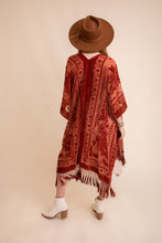 Load image into Gallery viewer, Lush Velvet Mesh Tapestry Kimono
