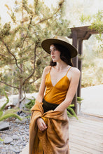 Load image into Gallery viewer, Lustrous Satin Crop Top Yellow
