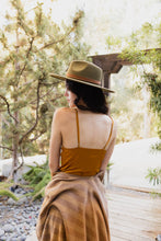 Load image into Gallery viewer, Lustrous Satin Crop Top Gold
