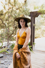 Load image into Gallery viewer, Lustrous Satin Crop Top Mustard
