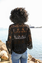 Load image into Gallery viewer, Magnolia Lace Tie Front Cover Up Wrap
