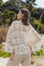 Load image into Gallery viewer, Magnolia Lace Tie Front Cover Up Wrap
