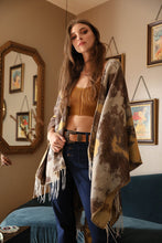 Load image into Gallery viewer, Marble Ruana Wrap Ponchos Brown
