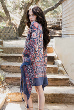 Load image into Gallery viewer, Moroccan Inspired Tapestry Kimono One Size / Blue
