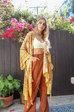 Load image into Gallery viewer, Moroccan Inspired Tapestry Kimono One Size / Mustard
