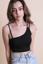 Load image into Gallery viewer, Offset Shoulder Brami Top Black / XS/S

