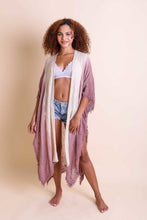 Load image into Gallery viewer, Ombre Cotton Kimono Mauve
