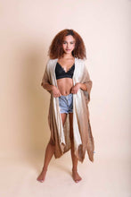 Load image into Gallery viewer, Ombre Cotton Kimono Tan
