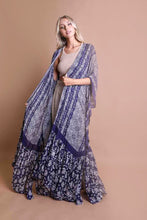 Load image into Gallery viewer, Paisley Free Flow Kimono One Size / Indigo
