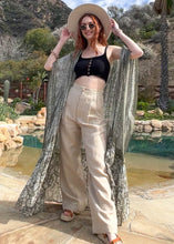 Load image into Gallery viewer, Paisley Free Flow Kimono One Size / Olive
