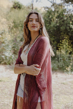 Load image into Gallery viewer, Pencil Stripe Lurex Trim Kimono Kimonos
