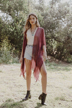 Load image into Gallery viewer, Pencil Stripe Lurex Trim Kimono Kimonos
