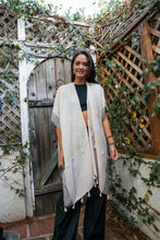 Load image into Gallery viewer, Persian Style Two Tone Tassel Kimono
