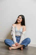 Load image into Gallery viewer, Racerback Flower Lace Bralette Padded Small / Gray
