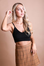 Load image into Gallery viewer, Rib Knit Lounge Brami Bralette XS/S / Black
