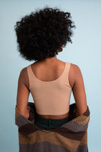Load image into Gallery viewer, Ribbed Hook Eye Brami Bralette Mocha
