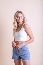 Load image into Gallery viewer, Ribbed Hook Eye Brami Bralette XS/S / Ivory
