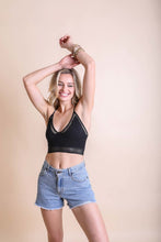 Load image into Gallery viewer, Seamless Polkadot Lace Trim Bralette
