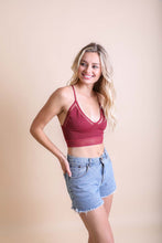 Load image into Gallery viewer, Seamless Polkadot Lace Trim Bralette
