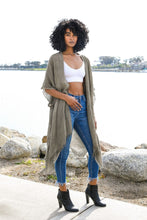 Load image into Gallery viewer, Sequin Border Frayed Kimono
