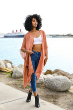 Load image into Gallery viewer, Sequin Border Frayed Kimono
