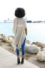 Load image into Gallery viewer, Sequin Border Frayed Kimono
