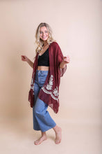 Load image into Gallery viewer, Chic Embroidered Kimono – Sophisticated Floral Design
