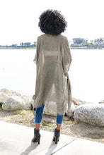 Load image into Gallery viewer, Sequin Border Frayed Kimono
