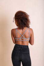 Load image into Gallery viewer, Stone Washed Denim Bralette
