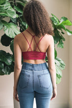 Load image into Gallery viewer, Strappy Back Geometric Lace Bralette
