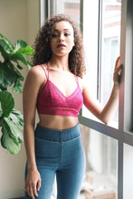 Load image into Gallery viewer, Strappy Back Geometric Lace Bralette
