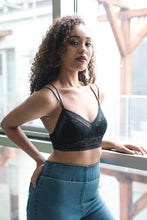 Load image into Gallery viewer, Strappy Back Geometric Lace Bralette Small / Black
