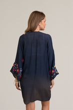 Load image into Gallery viewer, Stylish and comfortable ethereal anemone floral navy kimono.
