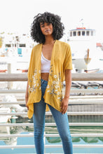 Load image into Gallery viewer, Summer Daisy Kimono Mustard
