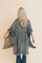 Load image into Gallery viewer, Sun Bleached Fringe Ruffle Kimono Kimonos
