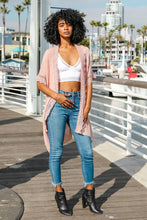 Load image into Gallery viewer, Sunshine Lace Trim Kimono Rose
