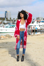 Load image into Gallery viewer, Tie Dye Kimono Berry
