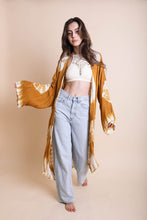 Load image into Gallery viewer, Tie Dye Kimono Mustard
